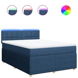 thumbnail of vidaXL Boxspringbett mit Matratze Blau 160x200 cm Stoff