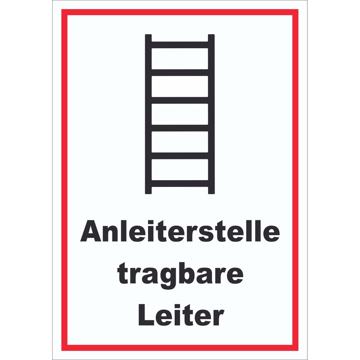 Schild Anleiterstelle tragbare Leiter A4 (210x297mm)