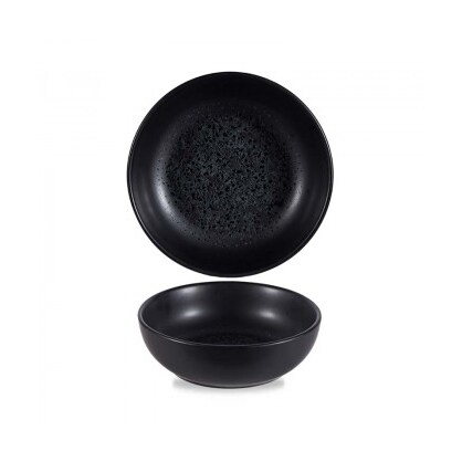 Caldera Nero Coppa Fonda Tonda Cm 16 Churchill Shades Zccawb61 Confezione Da 6