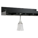 thumbnail of Conjunto de 2 prateleiras para vinhos HWC-P22, suporte de vidro/garrafas para 6 garrafas/15 copos em madeira com certificação FSC® 61x28cm ~ preto