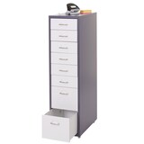 thumbnail of Rollcontainer Housten | HxBxT 110x28x41cm | 8 Schubladen | Dunkelgrau Weiß | Schubladenschrank Stahlschrank