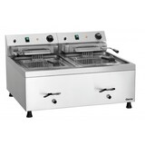 thumbnail of Friteuse inox électrique double 2 x 12 Litres PRO, 18 000 W, 400 V - TRI