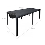 thumbnail of Dmora Gartentisch Roma, Rechteckiger ausziehbarer Esstisch, ausziehbarer Gartentisch in Rattan-Optik, 100 % Made in Italy, 150x90h72 cm, Anthrazit