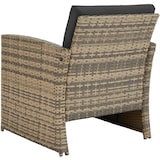 thumbnail of tectake Salon bas de jardin LUCQUES 4 places - marron naturel/gris foncé - 404916