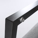 thumbnail of Poltrona para jardim reclinável com sistema hidráulico, em alumínio preto e almofadas cinzentas