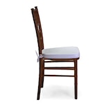 thumbnail of Sedia legno chiavari noce c/cuscino cm40x40h43/92