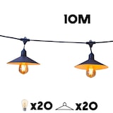 thumbnail of Lumisky VINTY 20xE27 10M Luci a stringa collegabili Acciaio grigio