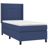 thumbnail of vidaXL Boxspringbett mit Matratze & LED Blau 80x200 cm Stoff