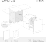 thumbnail of Weinkühlschrank CAVINTG48 Schwarz, 48 Flaschen, Kapazität 134L