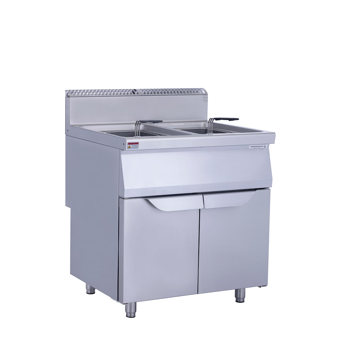 METRO PROFESSIONAL Gasfritteuse GGF2700, Edelstahl, 80 x 70 x 108.5 cm, 32 L, Piezozündung, silber