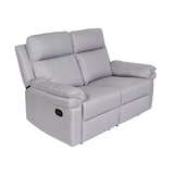 thumbnail of 2-zits bioscoopfauteuil HWC-L94, relax TV-fauteuil met armleuning, relaxfunctie Nosag-vering stof/textiel ~ lichtgrijs