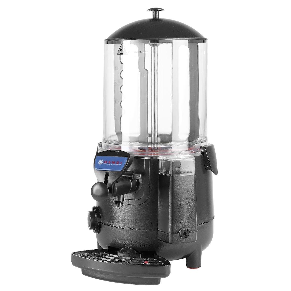 Hendi Dispenser per cioccolato, acciaio inox/policarbonato, 30 x 41,5 x 58 cm, 10 L, protezione anti-surriscaldamento, nero
