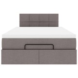 thumbnail of vidaXL Ottoman-Bett mit Matratze Taupe 120x200 cm Stoff