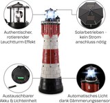 thumbnail of Solar Garten Leuchtturm Roter Sand XL, 108 cm, LED kaltweiß, mit Dämmerungssensor, rotierendes Licht, wetterfest, inkl. austauschbarem Akku | Raburg