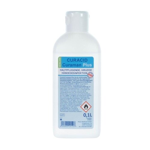 Händedesinfektion, mit Hautschutzformel, CURACID CURAMAN PLUS, für häufige Anwendung : 100ml