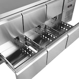 thumbnail of GastroHero Kühltisch Edelstahl GN 1/1 6 Schubladen Umluftkühlung -2 °C bis +8 °C 230 V Profi Gastronomie 1800x700x850 mm 417 L