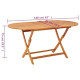 thumbnail of vidaXL Klappbarer Gartentisch 160x85x75 cm Massivholz Eukalyptus