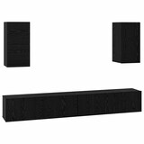 thumbnail of Helloshop26 - Mobile TV moderno da parete 100 x 30 x 30 cm contenitore elegante e funzionale in legno ingegnerizzato rovere nero 02_0056029