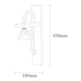 thumbnail of WellHome - Lampada da parete in colore Legno 9x18x45cm Baikal