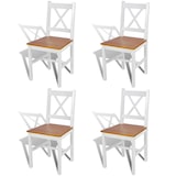 thumbnail of vidaXL Esszimmerstühle 4 Stk. Weiß Kiefernholz