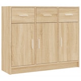thumbnail of Helloshop26 - Buffet bahut commode armoire meuble de rangement organisateur cuisine salle de séjour salon sonoma 91 x 28 x 75 cm 02_0031737