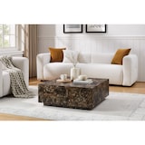 thumbnail of SalesFever Salontafel 90x90 cm | vierkant | MDF verijdeld in marmerlook | B 90 x D 90 x H 35 cm | Bruin