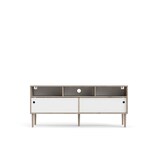 thumbnail of Penny TV Tisch 2 Schiebetüren und 3 Fächer Hickory-Dekor und Mattweiß.