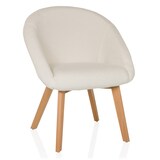 thumbnail of Besucherstuhl / Dining Stuhl SCANDI TED Stoff weiß hjh LIVING