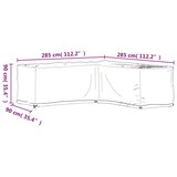 thumbnail of vidaXL Gartenmöbel-Abdeckungen in L-Form 2 Stk. 16 Ösen 285x285x90 cm
