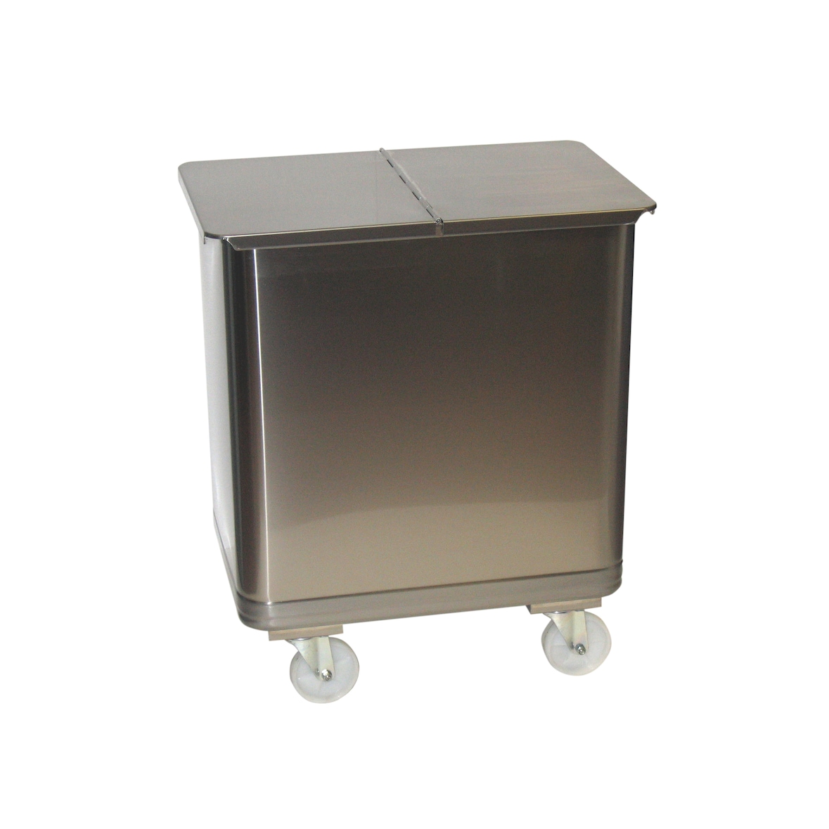 rollbarer Vorratsbehälter aus Edelstahl, 135 Liter