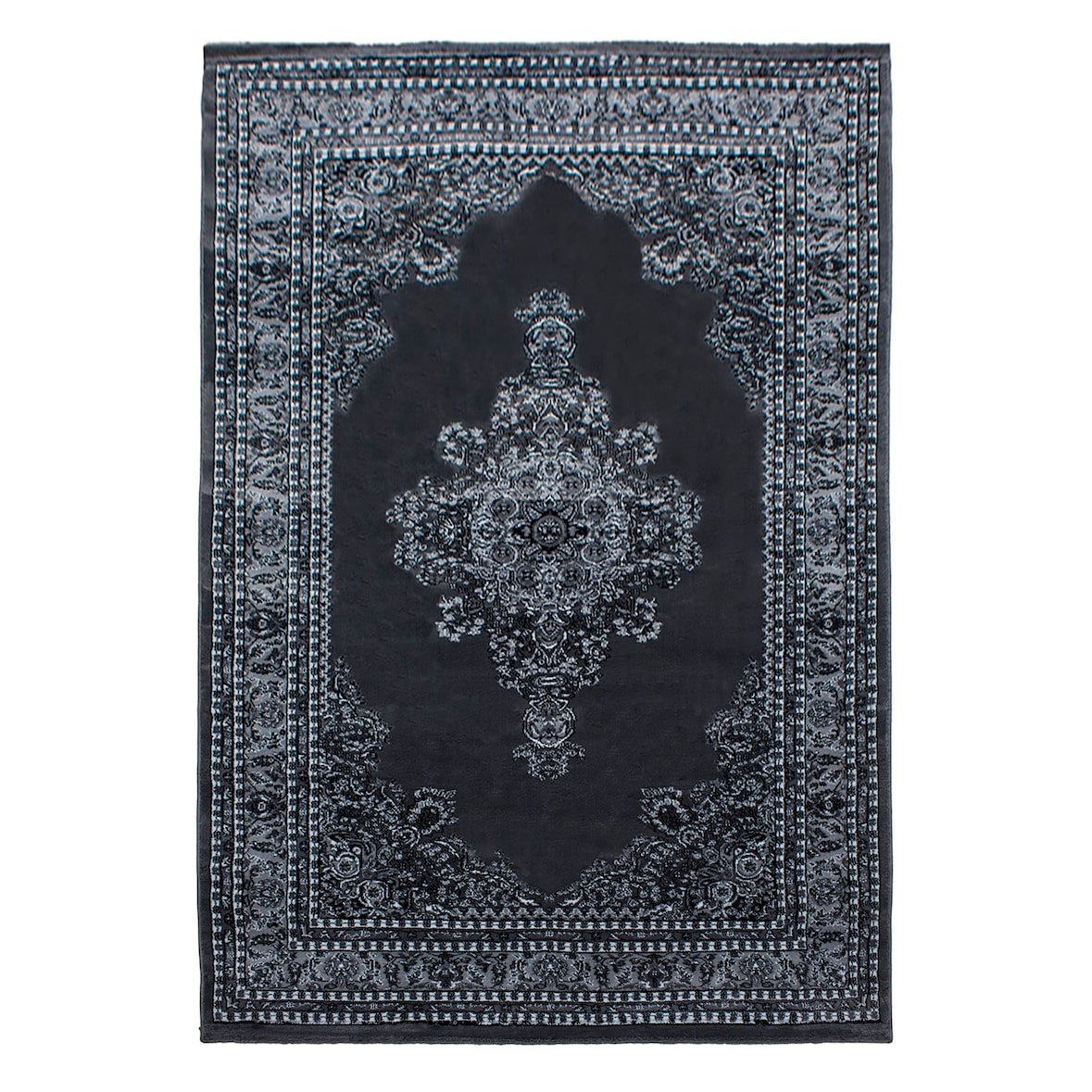 Carpetsale24 XXL Orient Teppich 300x400 cm Grau, Zeitloses Design mit klassischem Muster, Pflegeleichter Teppich für Loft oder Galerie