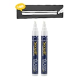 thumbnail of Securit® Pack de 2 Rotuladores de Tiza Líquida Waterproof - Blanco - Punta Biselada 2-6mm