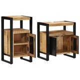 thumbnail of vidaXL Badezimmermöbel Set 2 pcs Braun Massives, grobes Mangoholz