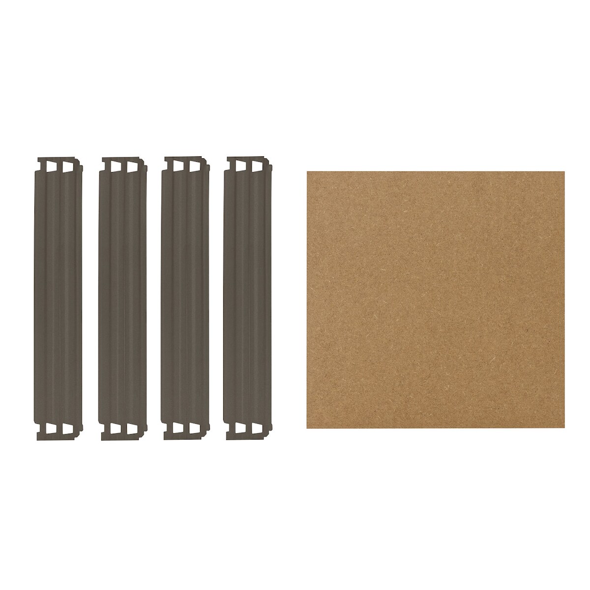 shelfplaza PRO 40x40 cm Fachboden-Set in grau für PRO Schwerlastregale mit 200 kg Traglast pro Boden