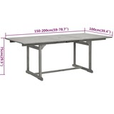 thumbnail of Helloshop26 - Conjunto de comedor de jardín de 5 piezas muebles de exterior madera maciza de acacia 02_0013747