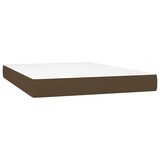 thumbnail of vidaXL Boxspringbett mit Matratze & LED Dunkelbraun 140x200 cm Stoff
