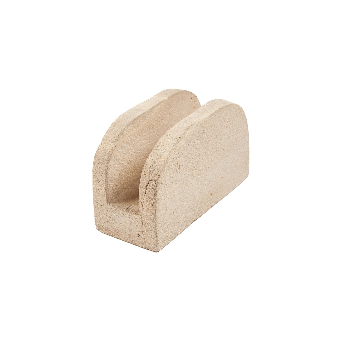 Bazar Bizar Servethouder van steengoed 13x6x8 cm naturel - Set van 6