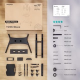 thumbnail of ONKRON AluminiumTV Ständer rollbar für 40-70 Zoll bis 45,5 kg, höhenverstellbar, VESA 100x100 bis 600x400, Schwarz TS1551-B