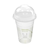 thumbnail of MONOUSO - Bio PLA Domdeckel mit Loch Green Stripe® für Becher Ø9,6cm (50 Stück)