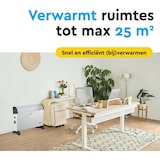 thumbnail of BRASQ Elektrische Convectorkachel - Verstelbare thermostaat - 750/1250/2000 watt - Verwarming - Wit