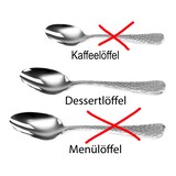 thumbnail of Solex Lena Besteckset Dessertlöffel 12 Stück Hammerschlagoptik