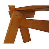 thumbnail of Gartenbank | HxBxT 86x148x54cm | Sitzhöhe 45cm | Massiv-Holz 148cm | Honigfarben | Sitzbank Holzbank Parkbank