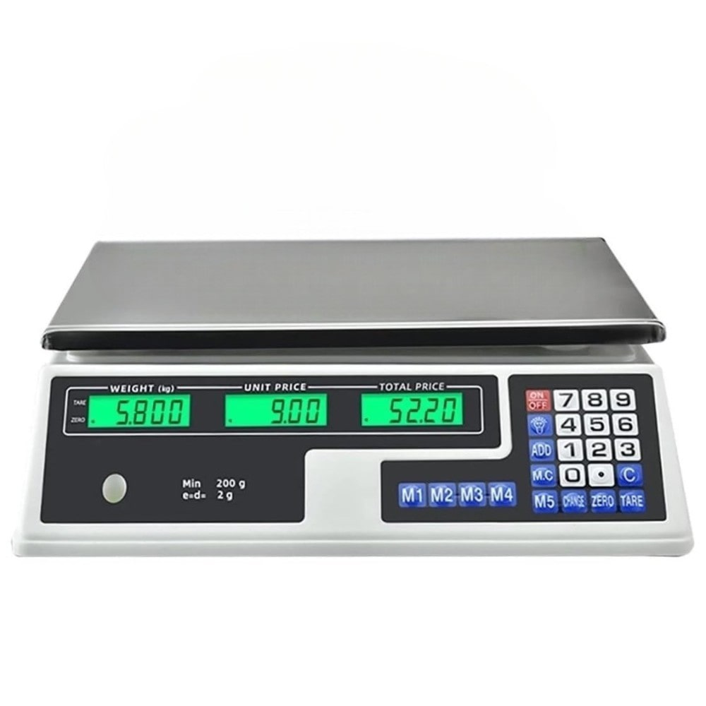 Bascula balanza 30kg Suma 2 en 1 bateria interna y corriente 220V COSHANO