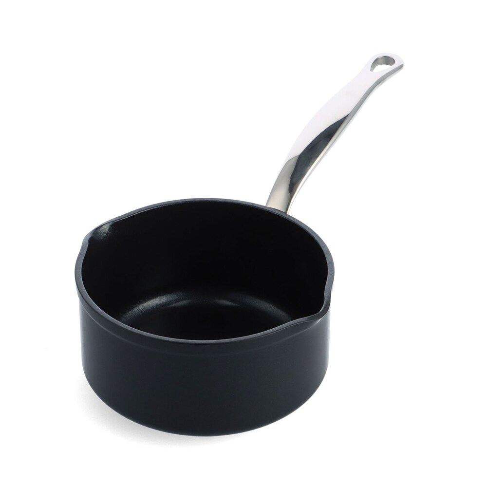 Casserole Bec Verseur Barcelona pro 16 cm sans couvercle -  150 cl Noir Rond Céramique Greenpan
