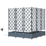 thumbnail of vidaXL Gartenpflanzer Hellgrau 120 x 120 x 126 cm Stahl