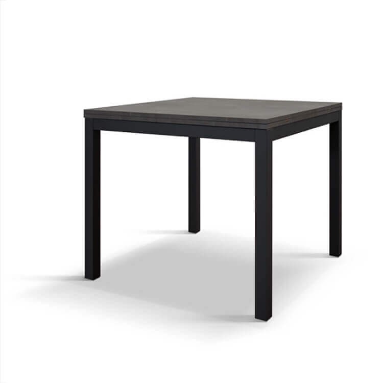 HEPHAESTUS Tavolo da pranzo allungabile di design moderno industrial cm 90 X 90/180 x 77 h colore Antracite