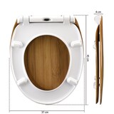 thumbnail of WC Sitz Toilettendeckel Bambus - Duroplast - Doppelte Absenkautomatik