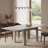 thumbnail of Dmora Ausziehbarer Esstisch Otto, Hilfsküchenkonsole, Ausziehbarer Tisch, 100% Made in Italy, cm 90x90h75, Zement