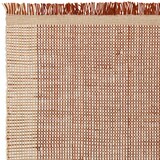 thumbnail of Wollteppich Handgewebt Korbmuster | 200x290cm, 4mm Florhöhe, 14mm Gesamthöhe | Terrakotta | Mit Fransen | Gemütlich | PISA Kollektion | Kadima Design