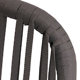 thumbnail of Set van 2 tuinstoelen HWC-N41, buitenstoel armleuning, weerbestendig aluminium touwvlechtwerk Rope ~ antraciet kussen lichtgrijs